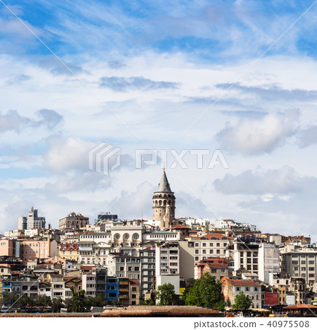 view of Galata District in Istanbul city 40975508