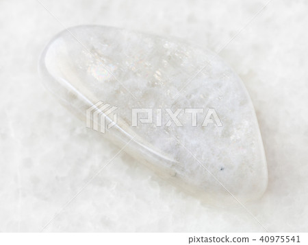 tumbled white moonstone (adularia) gem on white 40975541