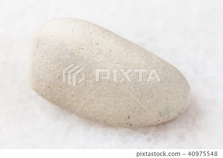 polished white Limestone gemstone on white polished white Limestone gemstone on white 40975548