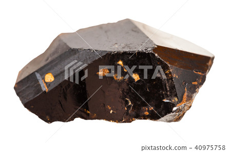 crystal of Cassiterite (Tin ore) stone isolated crystal of Cassiterite (Tin ore) stone isolated 40975758