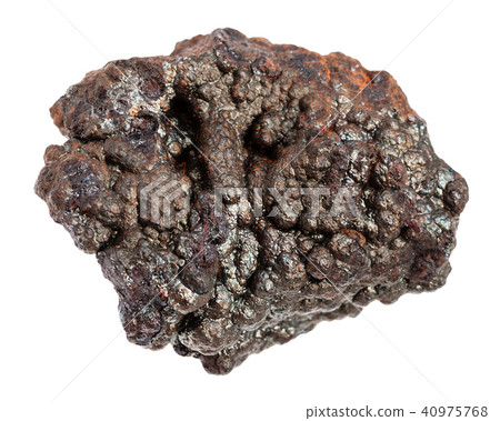 Goethite stone (brown iron ore) isolated 40975768