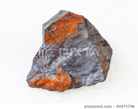 rough Hematite ore on white rough Hematite ore on white 40975796