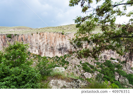 above view of gorge slope in Ihlara Valley 40976351