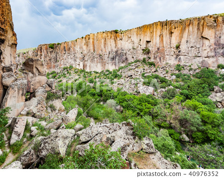 rocks in gorge of Ihlara Valley in Cappadocia 40976352