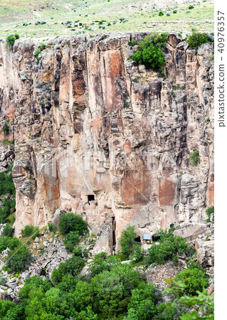 rocky slope of Ihlara Valley in Cappadocia 40976357