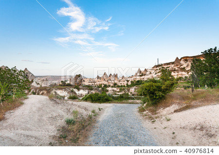 way to Goreme town from valley in Cappadocia 40976814
