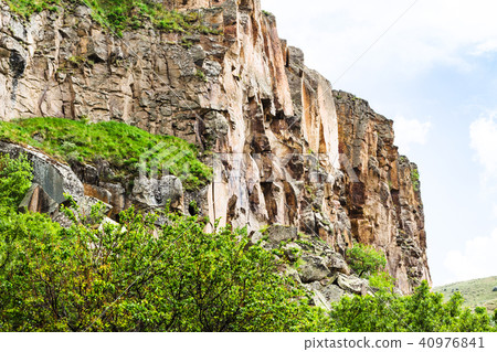 volcanic rock walls of Ihlara Valley in Cappadocia 40976841