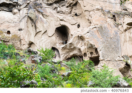 rock-cut caves in Ihlara Valley in Cappadocia rock-cut caves in Ihlara Valley in Cappadocia 40976843