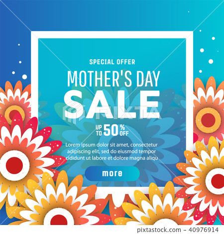Mother's day greeting card with blossom flowers Mother's day greeting card with blossom flowers 40976914