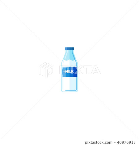Milk bottle. Isolated bottle of milk. Milk bottle. Isolated bottle of milk. 40976915