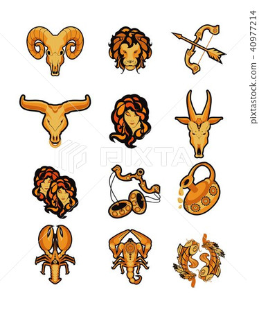 Set of horoscope signs Set of horoscope signs 40977214