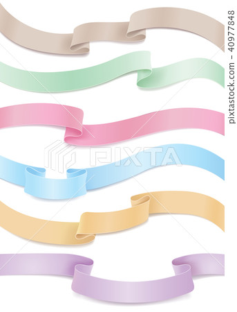 Vector flowing satin or silk ribbons collection Vector flowing satin or silk ribbons collection 40977848
