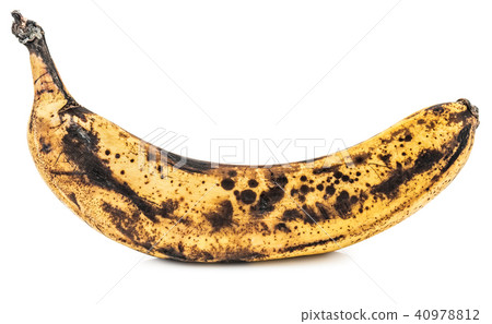 Overripe banana isolated on white Overripe banana isolated on white 40978812