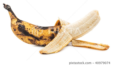 Ripe banana isolated on white Ripe banana isolated on white 40979074