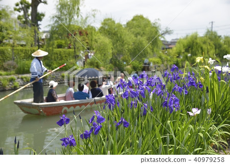 柳川市風景下坡河虹膜 40979258