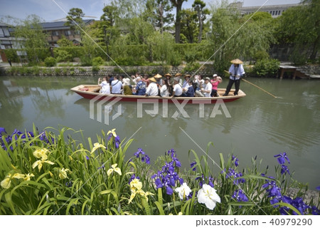 柳川市風景下坡河虹膜 柳川市風景下坡河虹膜 40979290