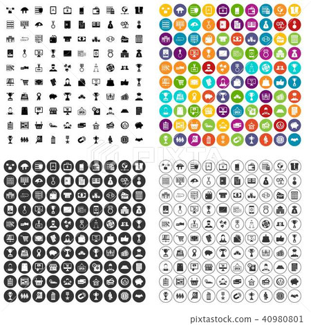 100 business icons set vector variant 100 business icons set vector variant 40980801