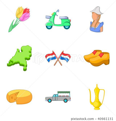 Spirit of the nation icons set, cartoon style Spirit of the nation icons set, cartoon style 40981131
