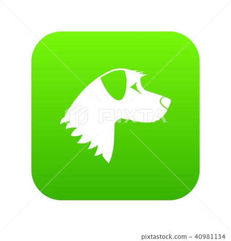 Dog icon digital green Dog icon digital green 40981134