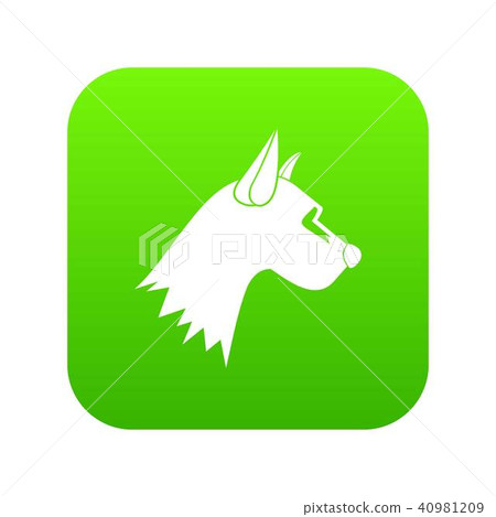 Dog icon digital green Dog icon digital green 40981209