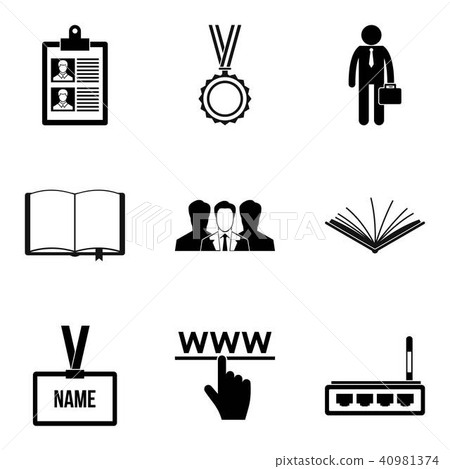 Imitator icons set, simple style Imitator icons set, simple style 40981374