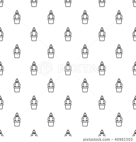 Plump cactus pattern vector seamless 40981503