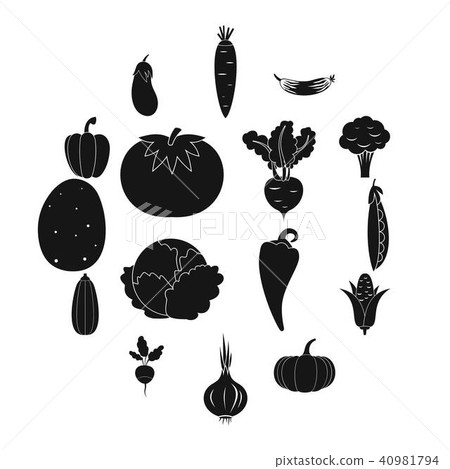 Vegetables icons set Vegetables icons set 40981794