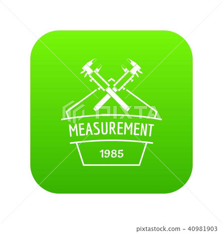 Vernier caliper icon green vector 40981903