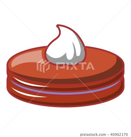 Small black cake icon, cartoon style 40982170