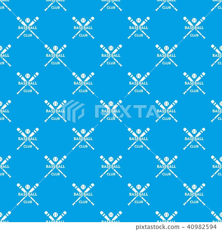 Baseball club pattern vector seamless blue - Stock Illustration ...