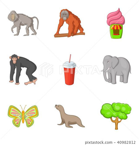 Stock Vector Kind Animal kind icons set, cartoon style - Stock Illustration [40982812 ...