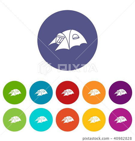 Tourist tent icon, simple style 40982828