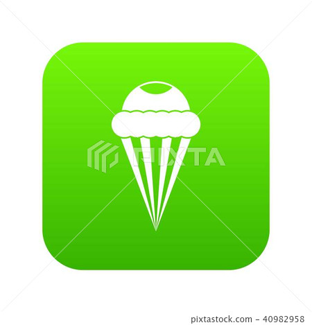 Ice Cream icon digital green 40982958