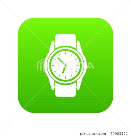 Watch icon digital green Watch icon digital green 40983151