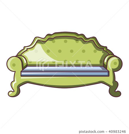 Camel back sofa icon, cartoon style 40983246