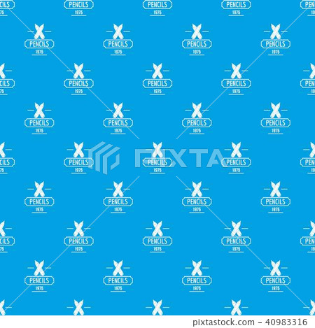 Pencil pattern vector seamless blue 40983316