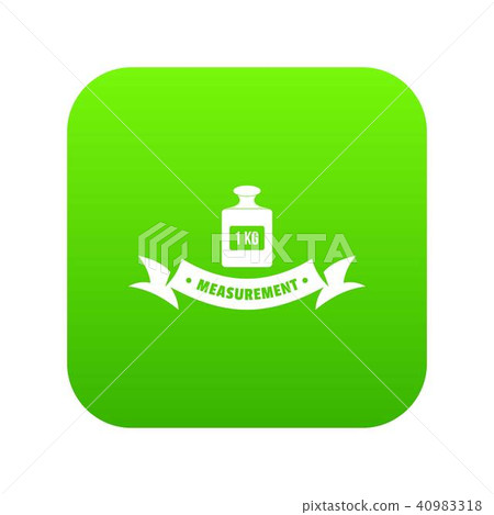 One kg icon green vector One kg icon green vector 40983318