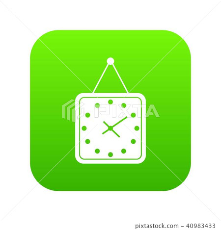 Watch icon digital green 40983433