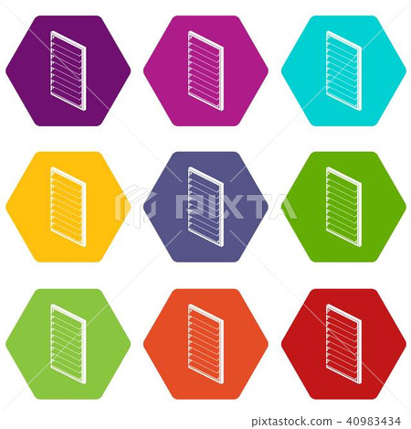 Rectangular window frame icons set 9 vector Rectangular window frame icons set 9 vector 40983434