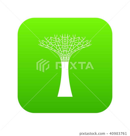 Singapore Supertree at the Gardens By The Bay icon digital green 40983761