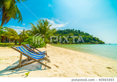 Beautiful tropical beach and sea with coconut palm tree in paradise island 40983893
