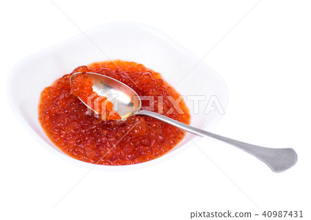 Salted salmon roe in white bowl 40987431