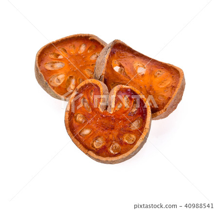 Aegle marmelos, Bael fruit isolated 40988541