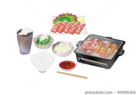 今天的米飯烤肉和米飯 今天的米飯烤肉和米飯 40989268