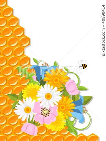 flowers and honeycomb flowers and honeycomb 40990414