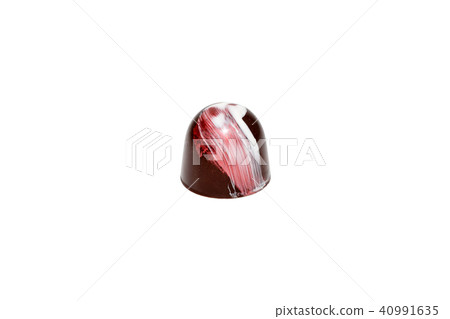 Handmade chocolate candy on white background. Handmade chocolate candy on white background. 40991635