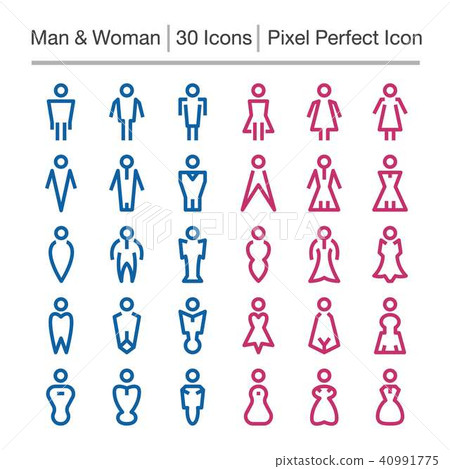 man and woman icon 40991775