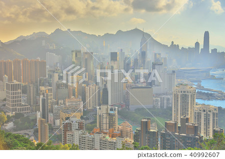 an island view from Braemar Hill, Hong Kong. 40992607