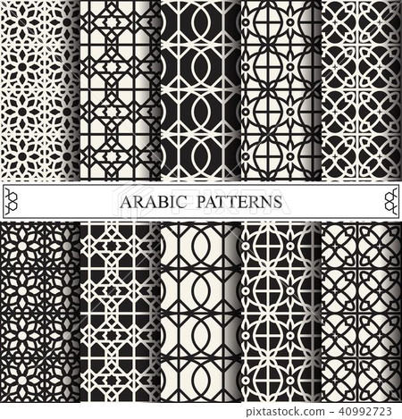 arabic vector pattern, web page background 40992723