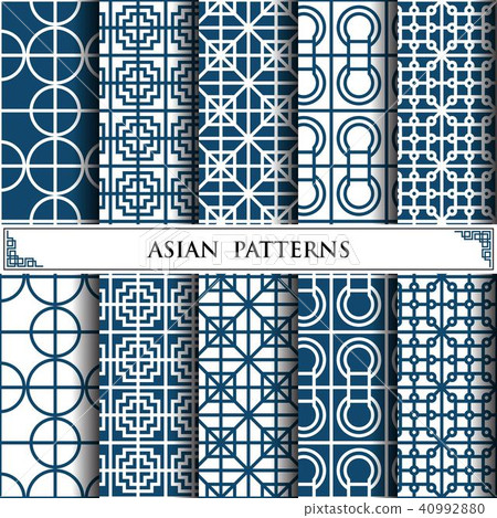 asian vector pattern,pattern fills-插圖素材 [40992880] - PIXTA圖庫